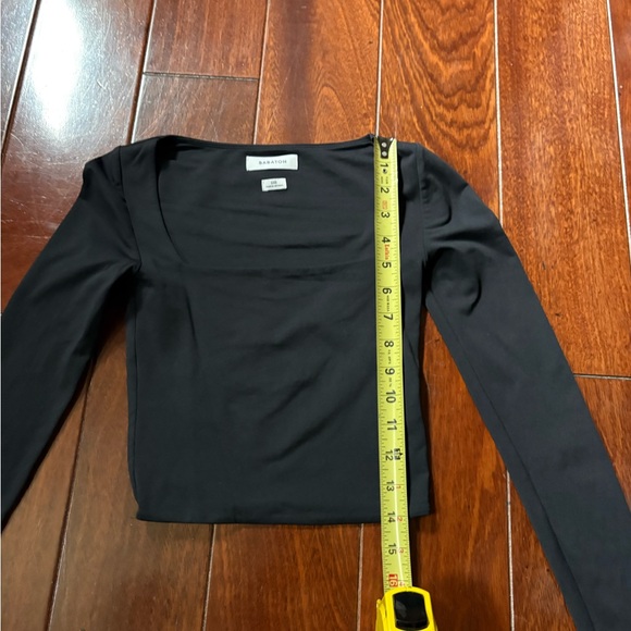 Babaton Black Long Sleeve Square Neck Top - Picture 3 of 4